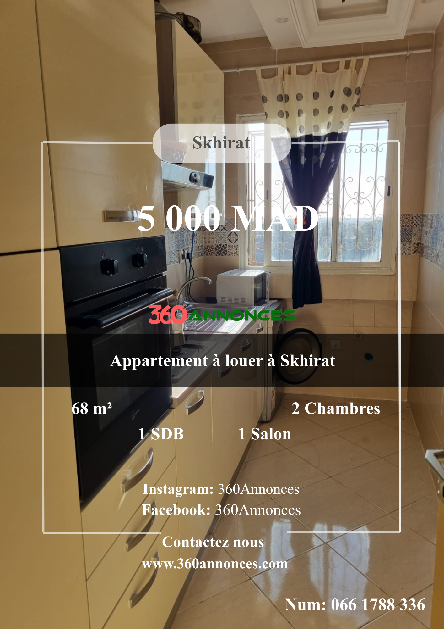 Apartment for Rent in Skhirat - 68 m² - 5,000 DH/month