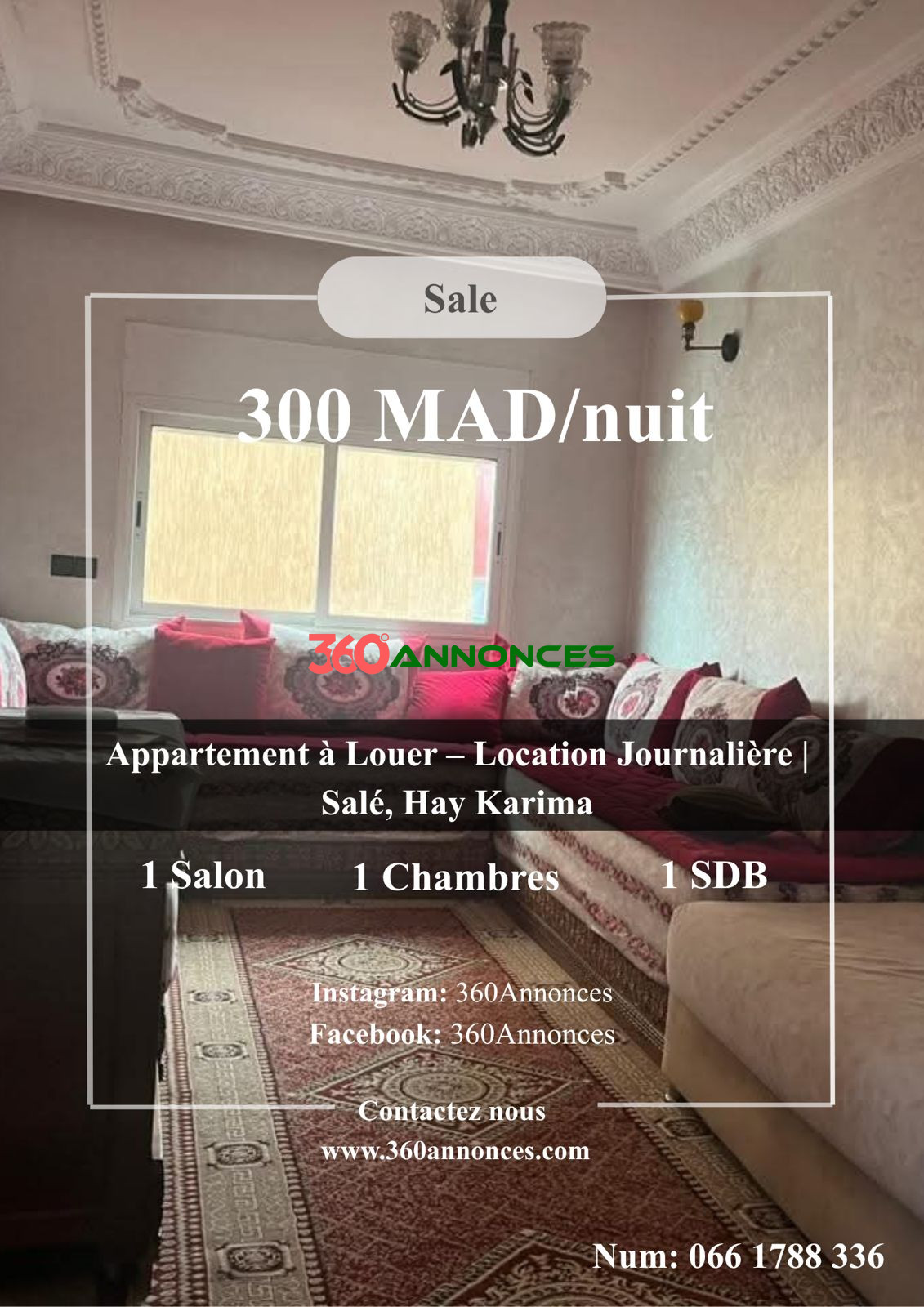 Apartment for Rent – Daily Rental | Salty, Hay Karima - 300 DH / night