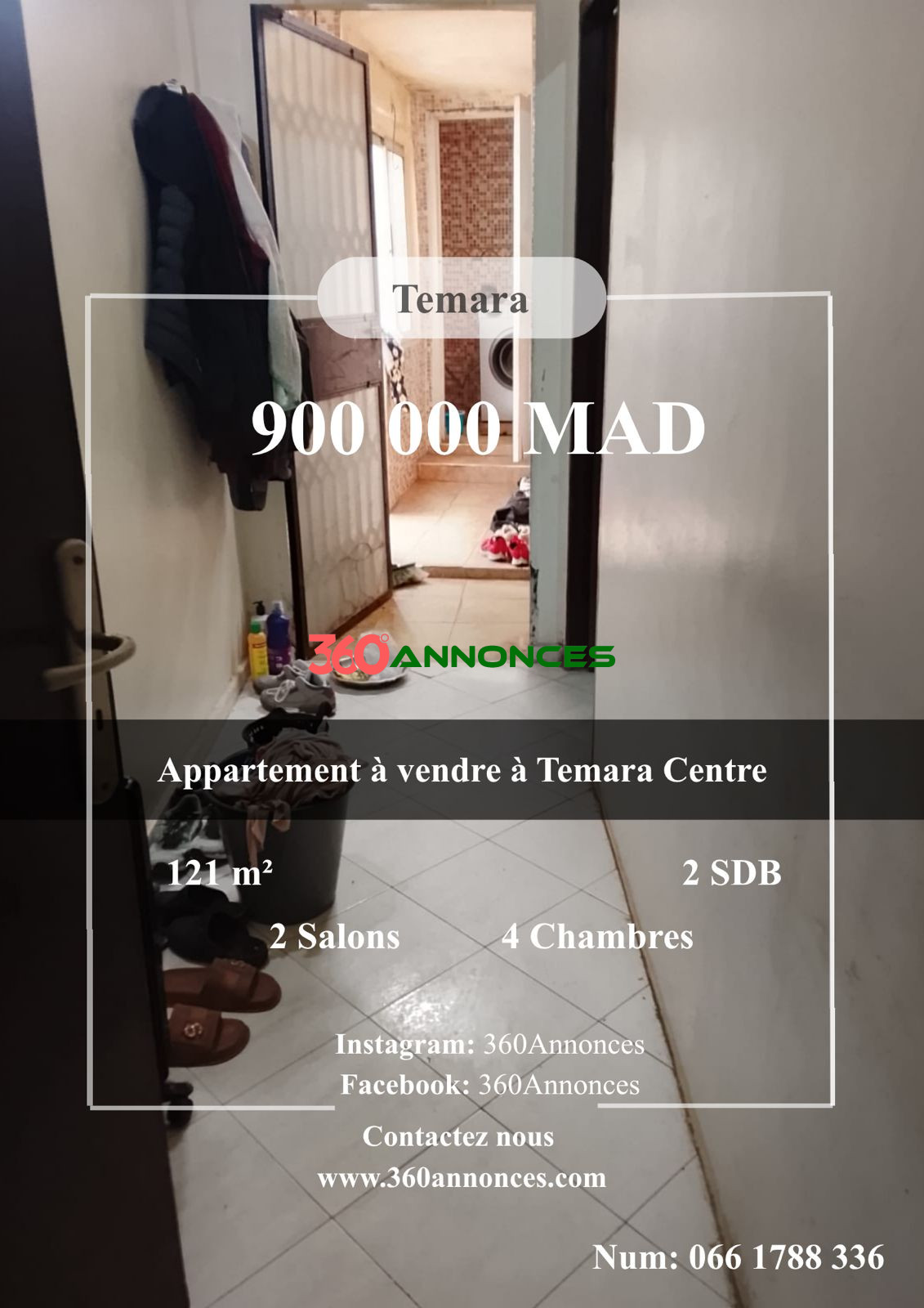 Apartment for sale in Temara Centre – 121 m² | 900,000 DH