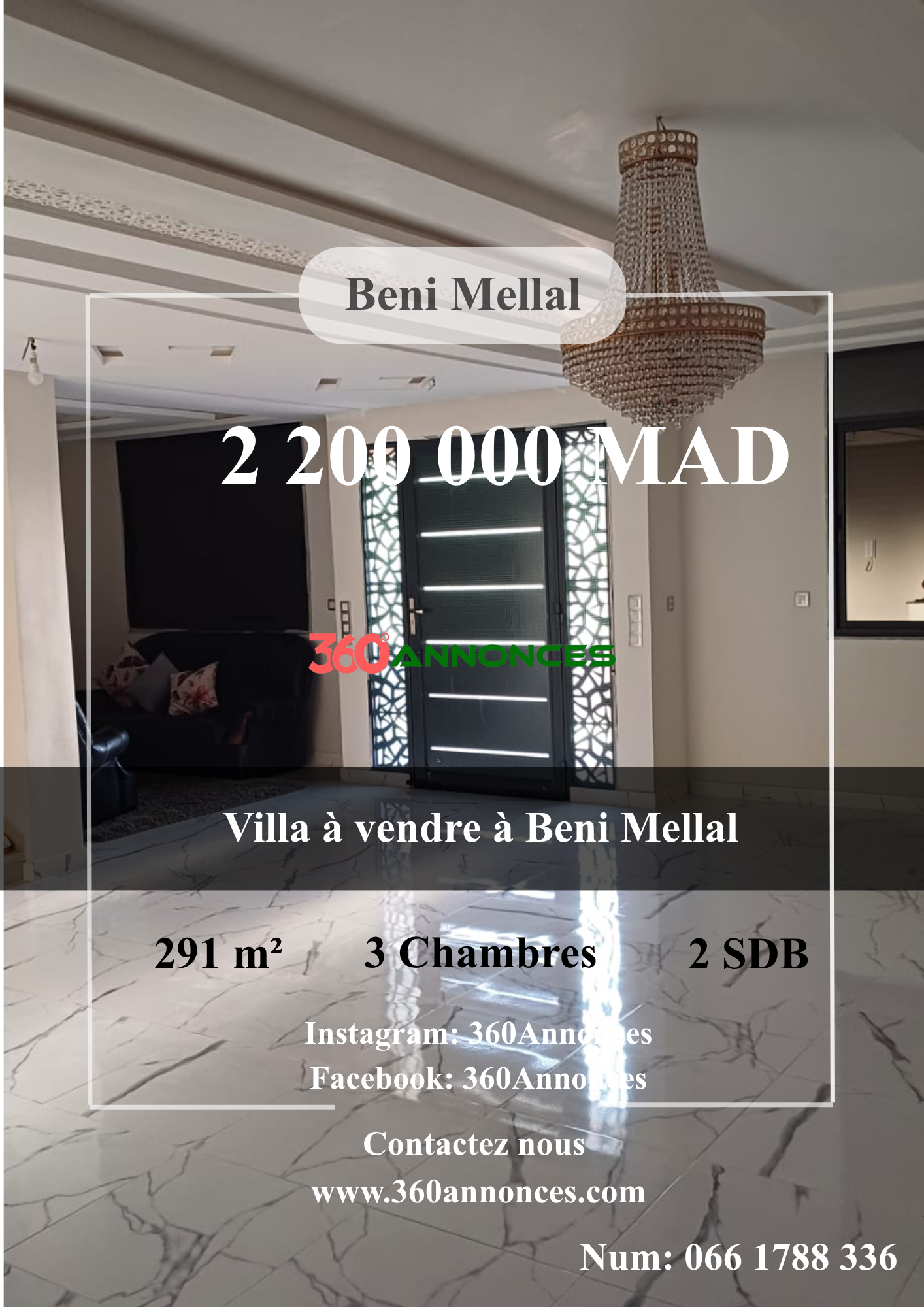 Villa for sale in Béni Mellal | 291 m² | 2,200,000 DH