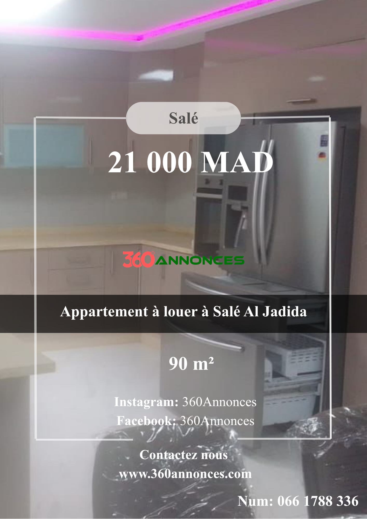Apartment for rent in Salé Al Jadida from 21,000 DH